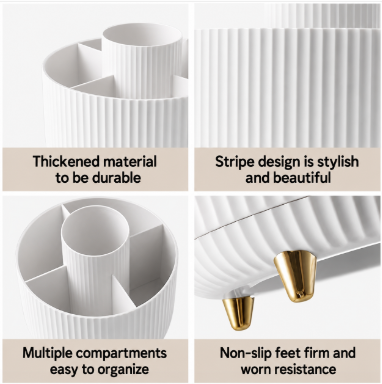 Beyond Glow™ Your Perfect Vanity – 360 Rotating Organizer