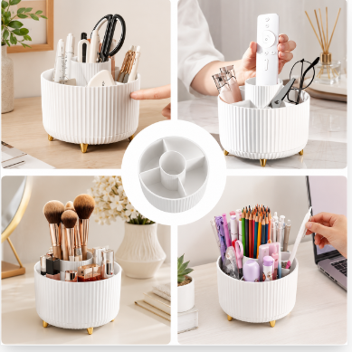 Beyond Glow™ Your Perfect Vanity – 360 Rotating Organizer