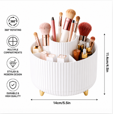 Beyond Glow™ Your Perfect Vanity – 360 Rotating Organizer